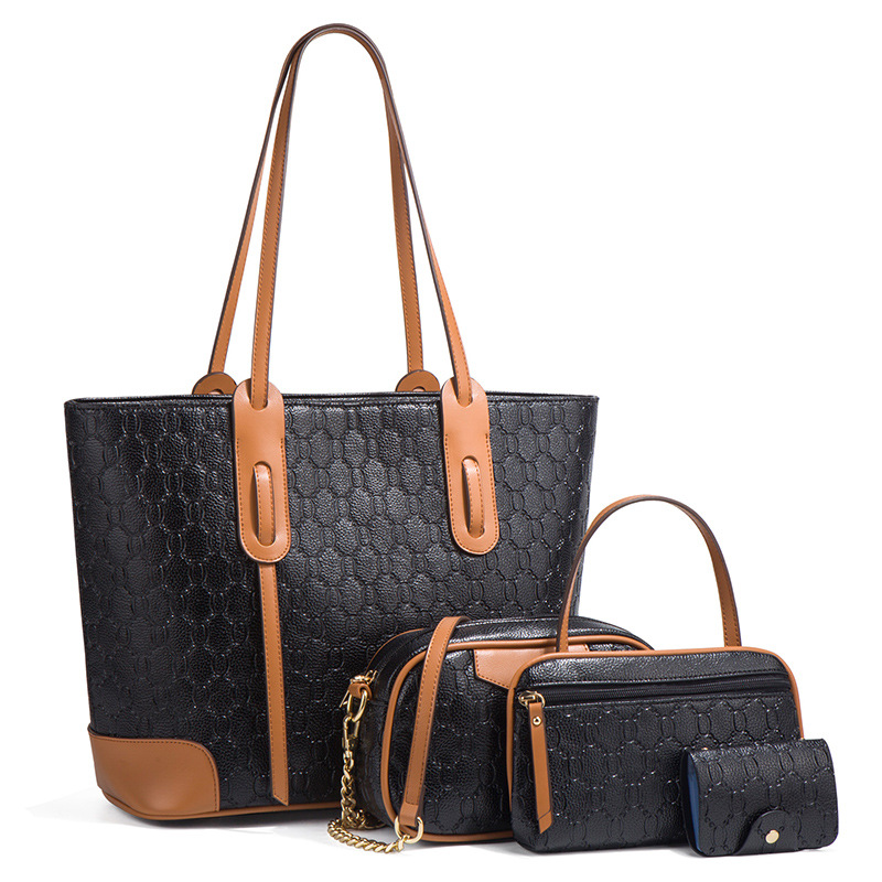 Women's High Quality PU Leather Handbag With Zipper Closure Polyester Cotton Lining Chain Decoration for Spring and Summer