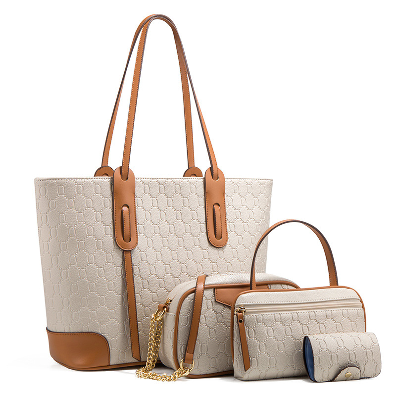 Women's High Quality PU Leather Handbag With Zipper Closure Polyester Cotton Lining Chain Decoration for Spring and Summer