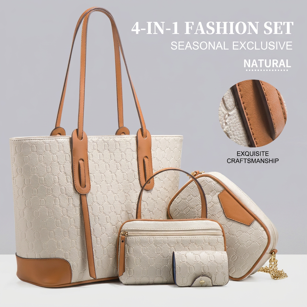 Women's High Quality PU Leather Handbag With Zipper Closure Polyester Cotton Lining Chain Decoration for Spring and Summer